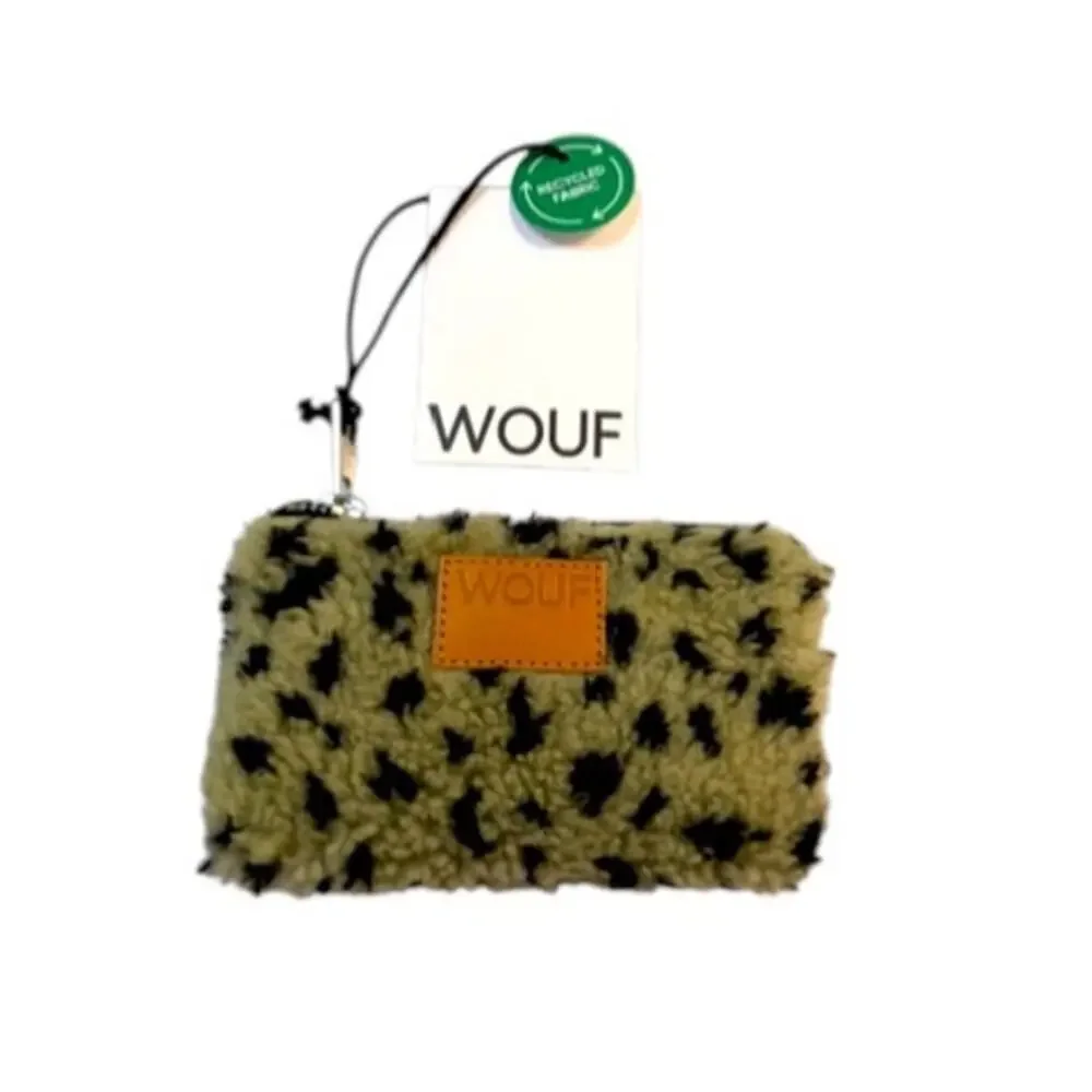 WOUF Olivia Small Pouch Coin Purse Wallet NWT Recycled Leopard Spain